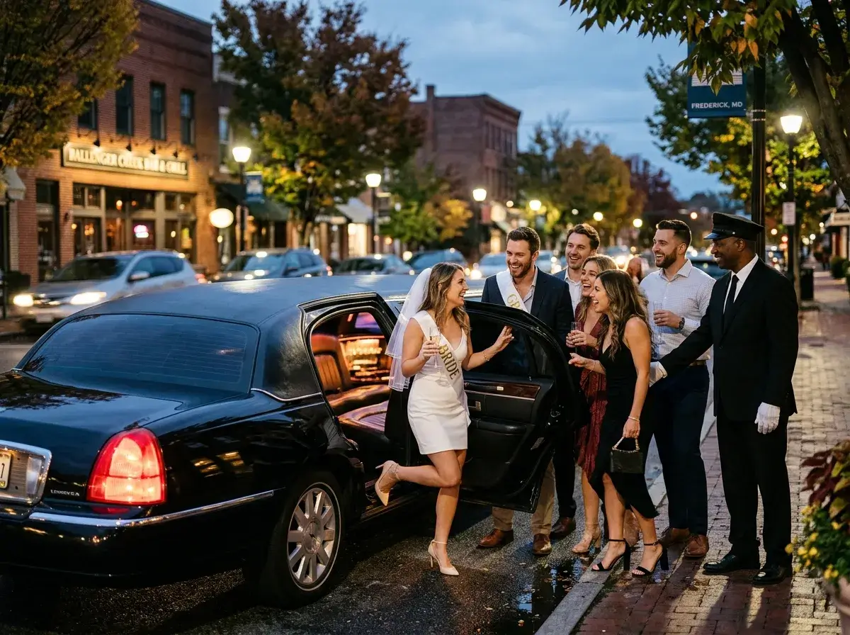 Bachelor and bachelorette party limo service in Ballenger Creek with luxury limousine