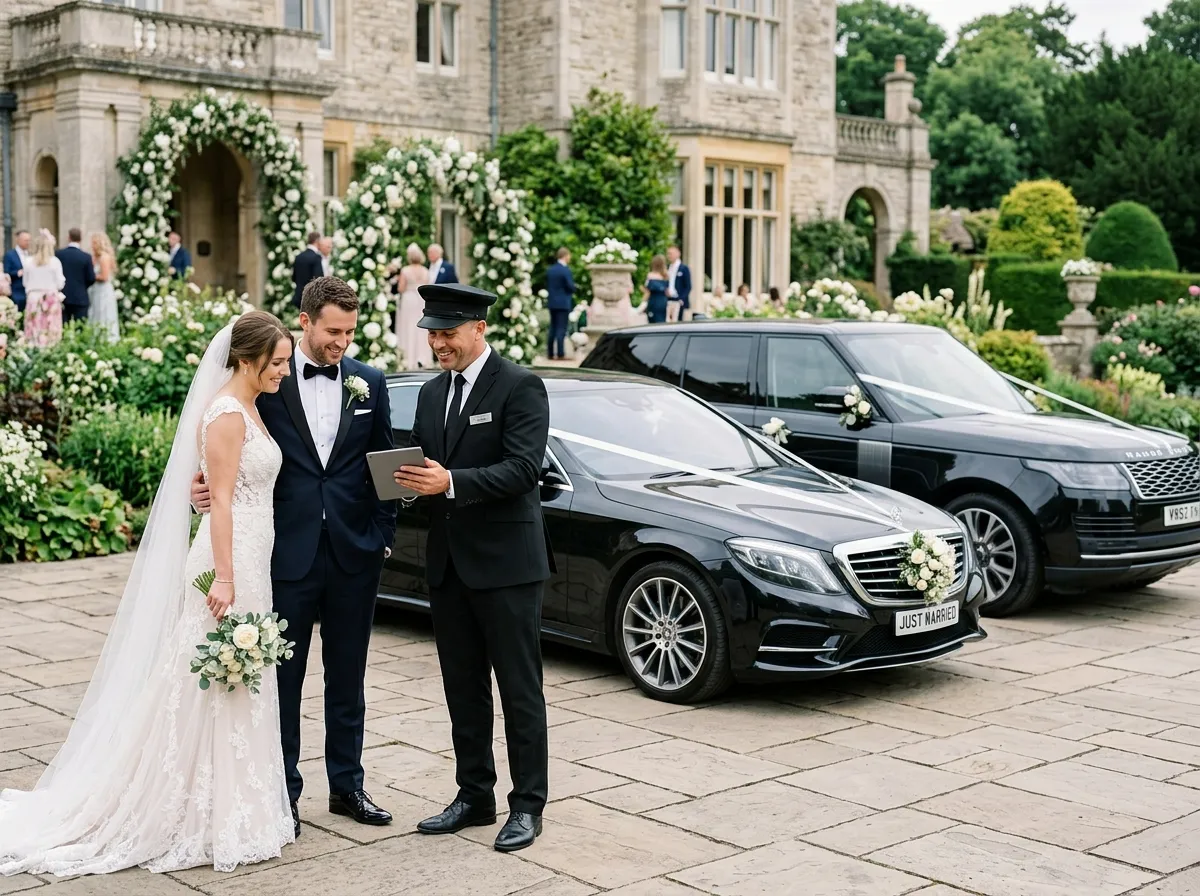 Luxury wedding transportation fleet offering customized limousine wedding packages in Frederick MD.