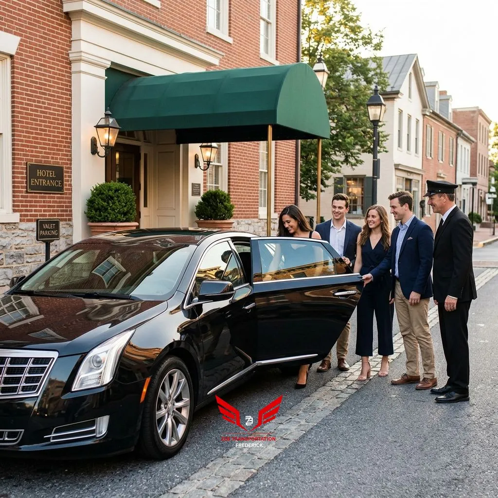 Professional chauffeur for bachelor and bachelorette limo service in Frederick