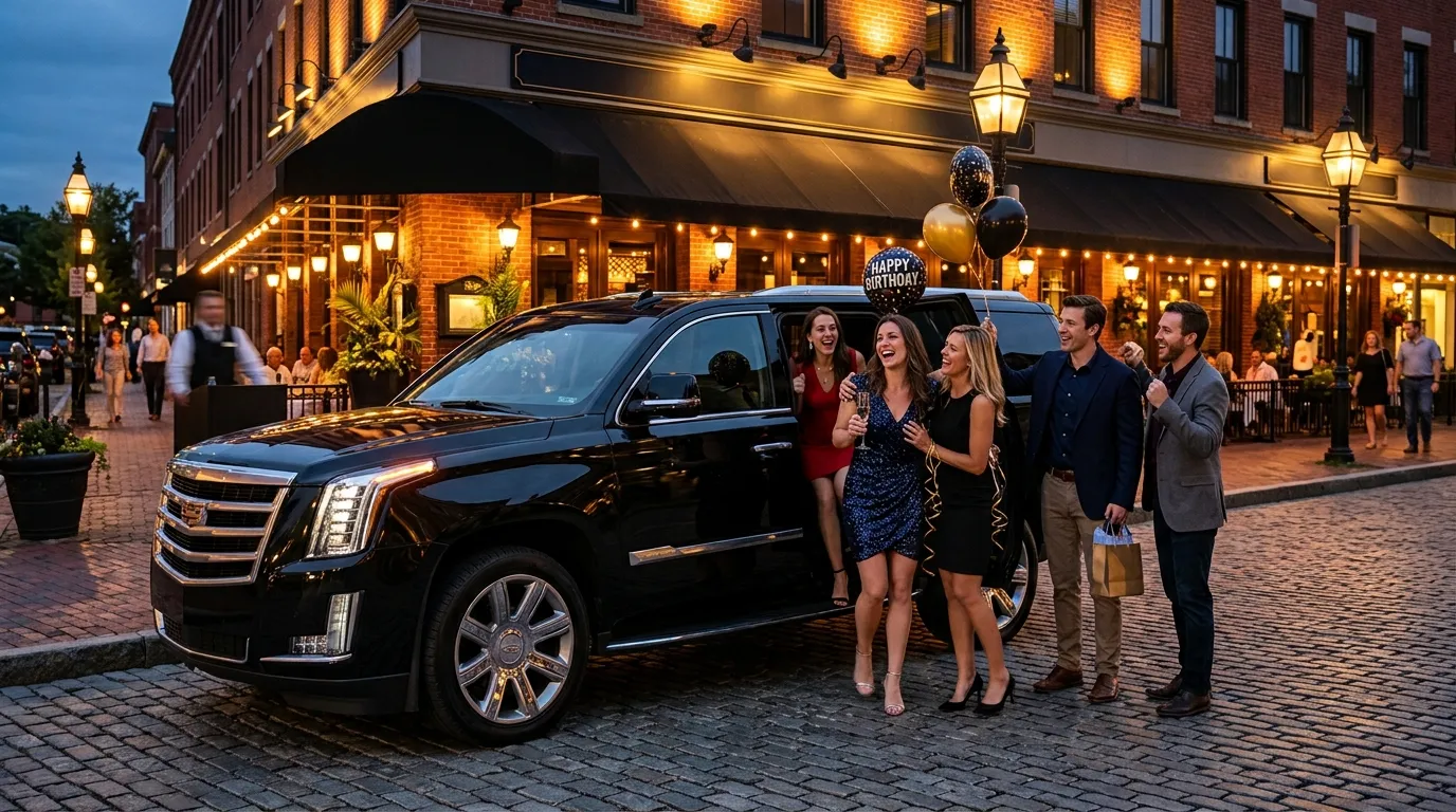 Luxury Cadillac Escalade for Birthday Limo Service Brunswick celebration