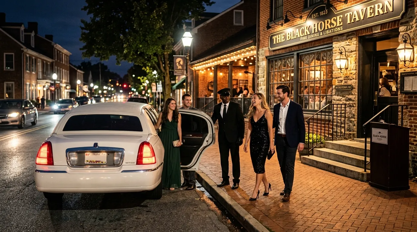 Luxury night out limo service in Buckeystown with limousine and professional chauffeur.