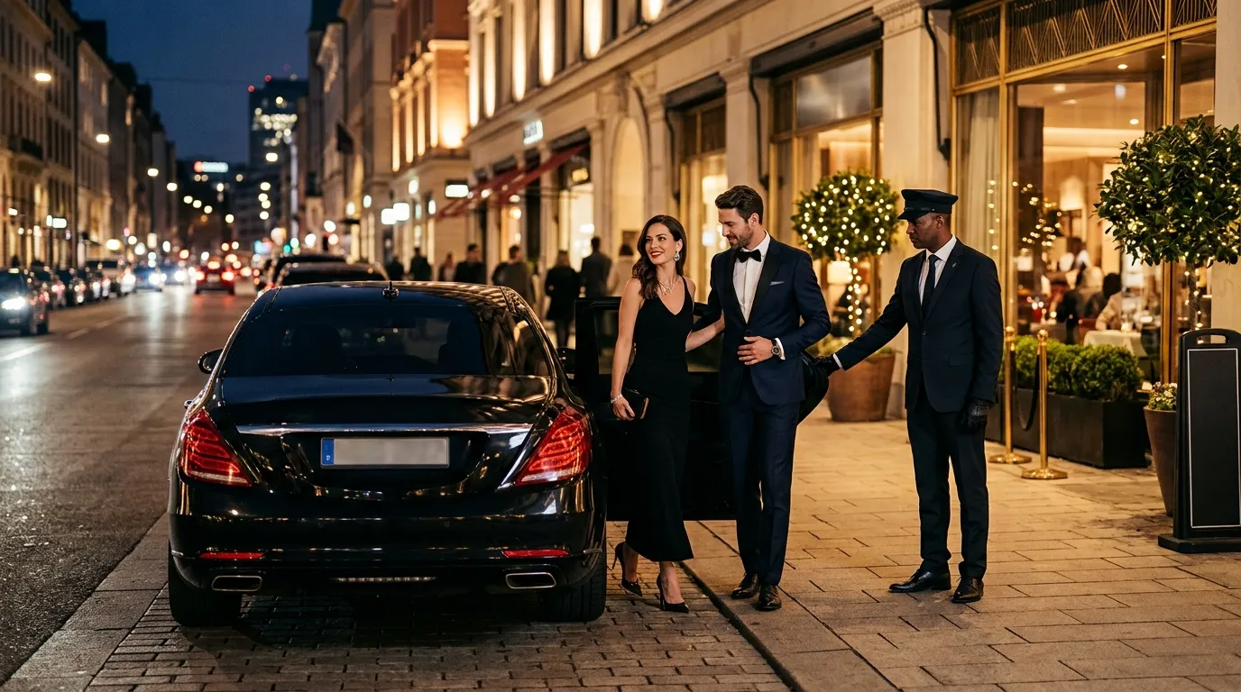 Luxury sedan providing Night Out Limo Service Thurmont for an evening in the city.