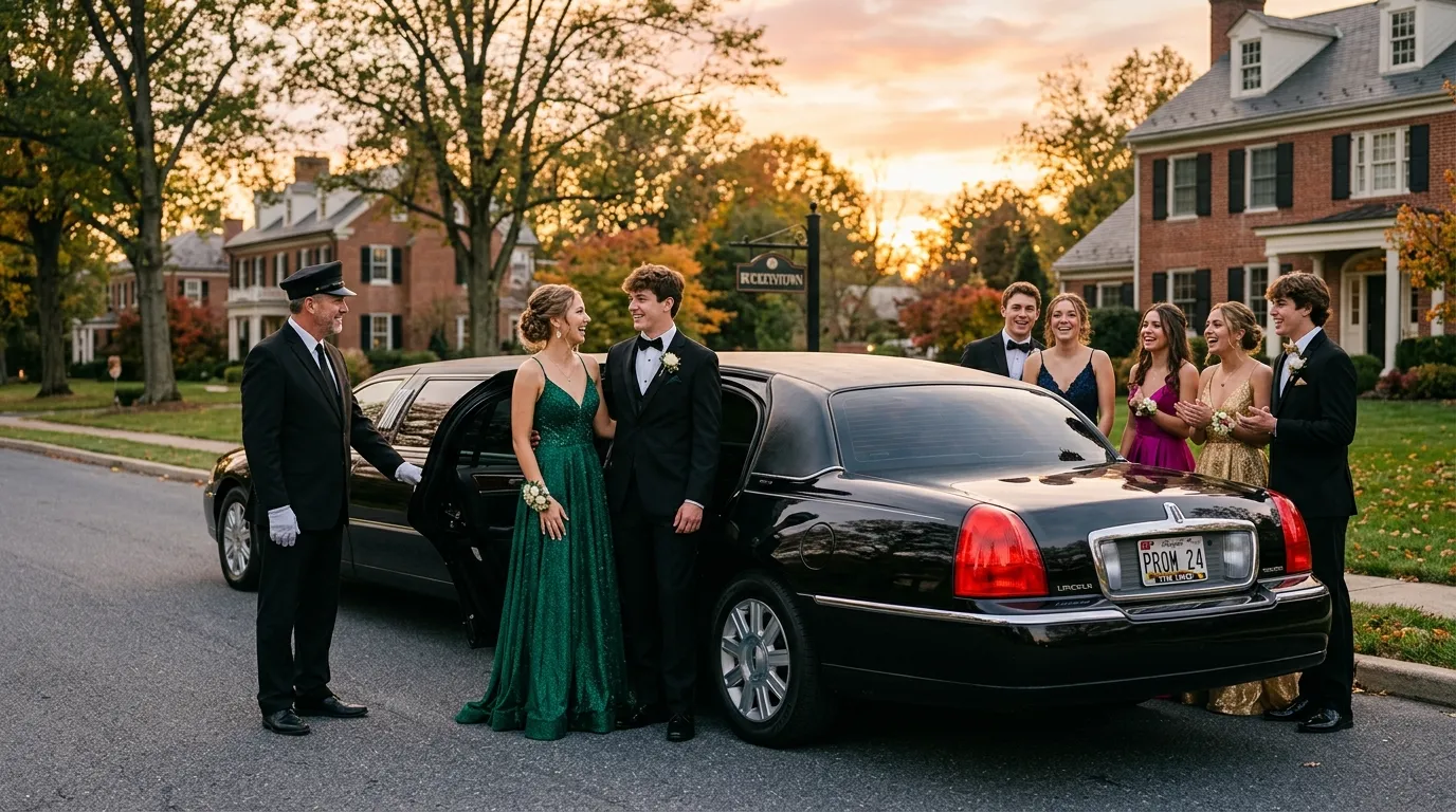 Luxury prom limo service in Buckeystown with elegant limousine and professional chauffeur.