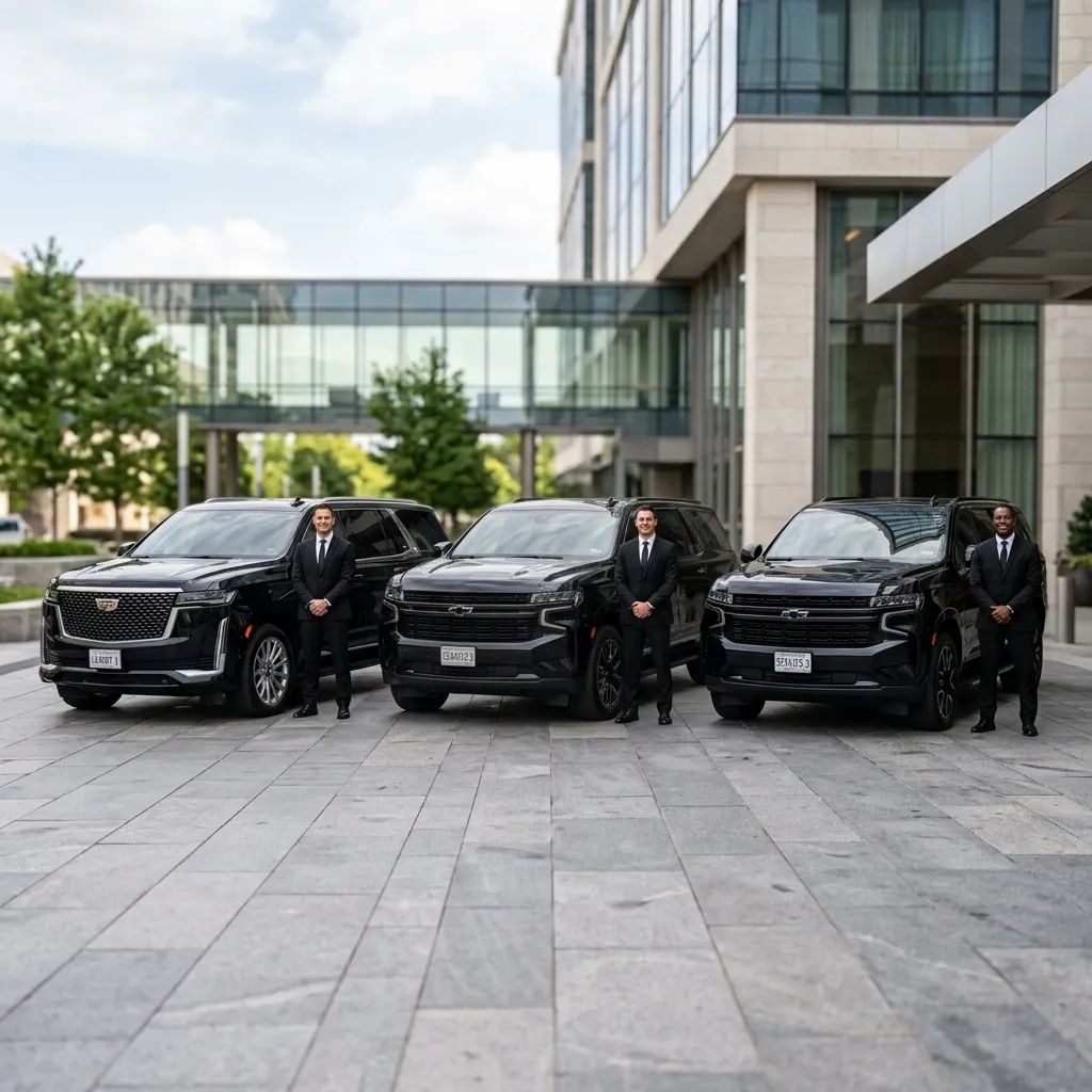 Professional chauffeurs and luxury SUVs at Brunswick Limo Service