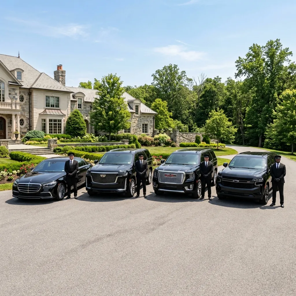 Professional chauffeurs with luxury sedan and SUV fleet for Thurmont Limousine Service.