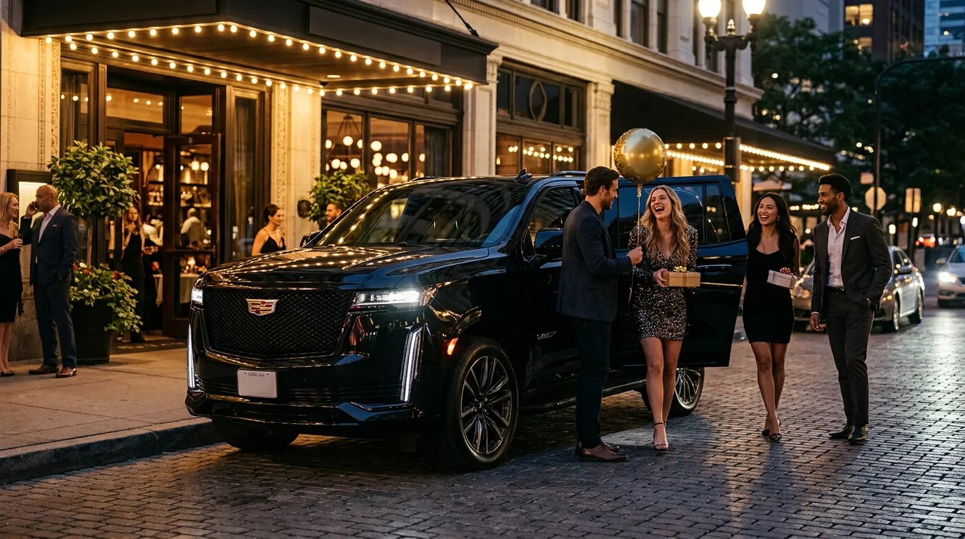 Luxury Cadillac Escalade for Birthday Limo Service Walkersville celebration