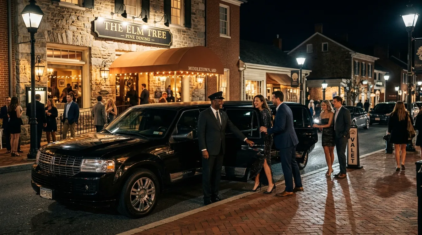 Luxury limousine for night out transportation in Middletown MD.