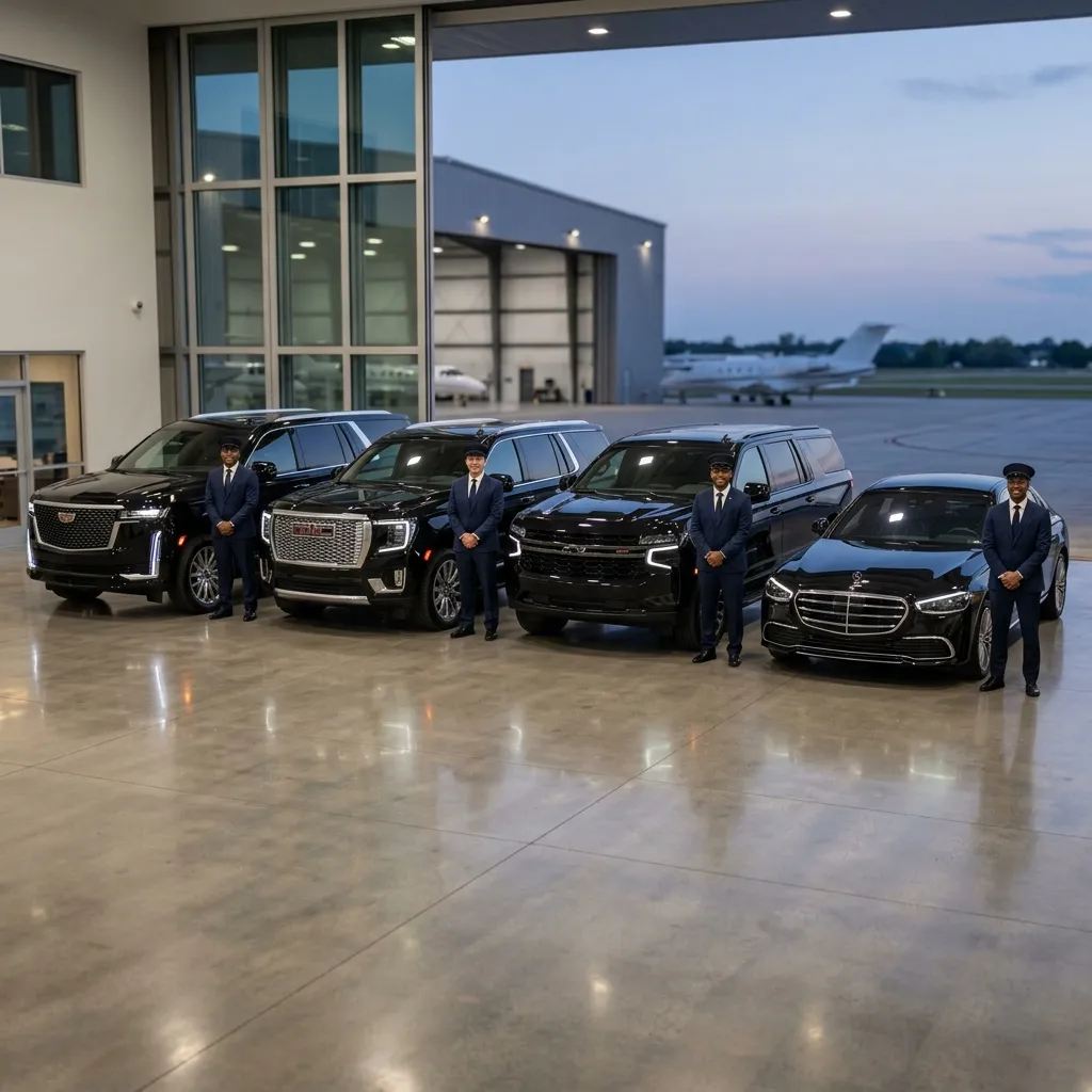 Professional chauffeurs with luxury fleet at Walkersville Limo Service